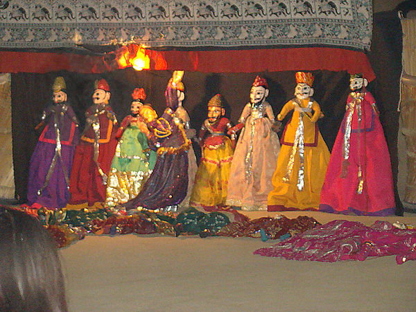 A Kathputli show in Mandawa, Rajasthan, India