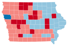 County Flips:
Democratic
Hold
Gain from Republican
Republican
Hold
Gain from Democratic Iowa County Flips 2012.svg