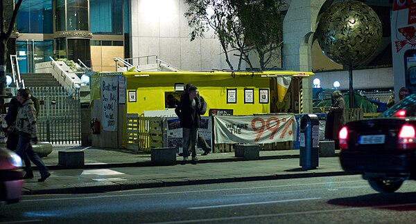 Occupy Dame Street camp in November 2011