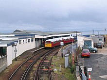 A Class 483 unit in service in London Transport livery at Ryde Esplanade Isle of Wight Inselbahn.jpg