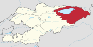 Иссык-Кульская область на карте