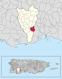 Location of Jácana within Yauco in Puerto Rico
