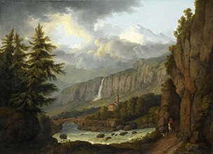 Ansicht von Giornico vom St. Gotthardpass (1783)