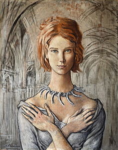 Nadine Cail, oil on plywood, 1961 (coll. Fourneau)