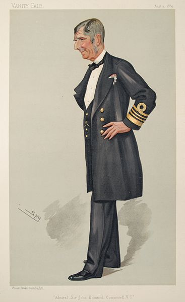 Admiral Sir John Commerell as depicted in Vanity Fair in 1889.