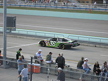 Benson in the Bill Davis Racing No. 36 car at Homestead in 2007, his final career Cup Series start. Johnny Benson Homestead-Miami.jpg