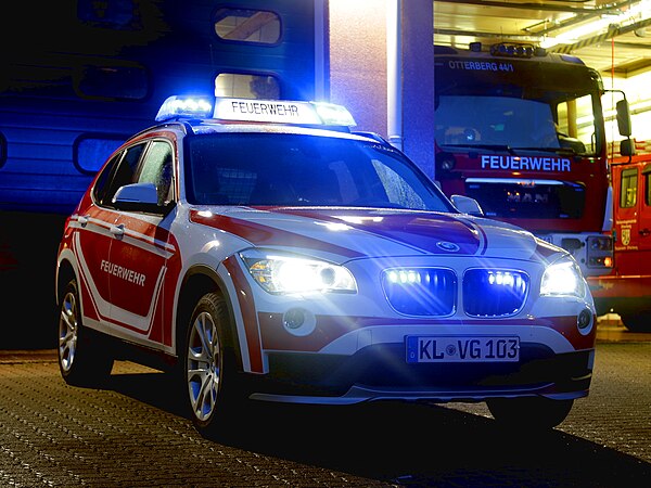 BMW X1 fire command vehicle