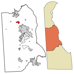 Kent County Delaware Incorporated and Unincorporated areas Cheswold Highlighted 1014660.svg