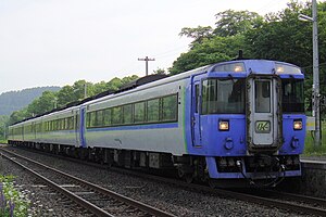 183系気動車による特急「オホーツク」 （2010年6月27日 呼人駅）