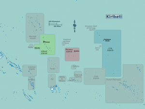 Kiribati: Historia, Goberno e política, Organización político-administrativa