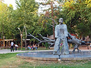 Komitas Vardapet's statue at the Yerevan State...