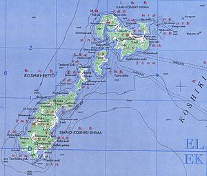 topographic map of the islands