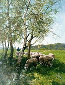 Shepherd with Flock (c.1895)