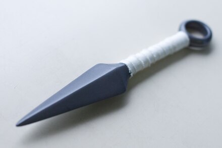 A highly stylized kunai, as often portrayed in popular culture