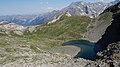 Lac de la Valette en contrebas du refuge.