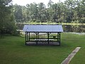 Lake Stephenson plaque, picnic shelter