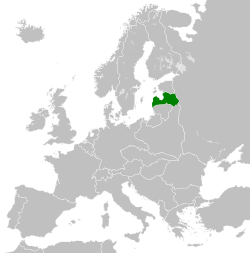 ラトビアの位置