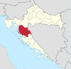 Licko-senjska zupanija in Croatia.svg