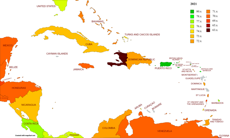 File:Life expectancy map -Caribbean -2021 -with names.png