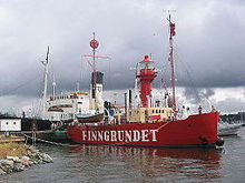 Lightship Finngrundet, now a museum ship in Stockholm. The day markers can be seen on the masts. Lightship Finngrundet.jpg