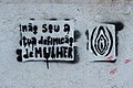Feministisches Stencil in Lissabon, 2013