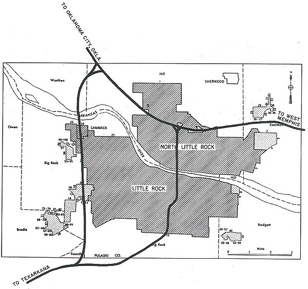 1955 plan for I-430 and other Little Rock freeways