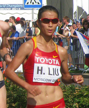 Racewalker Liu Hong