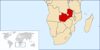 Mapa de la Republica de Zambia