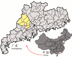 肇庆市在广东省的地理位置