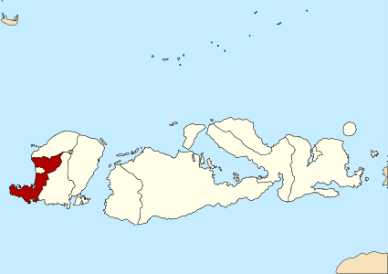 Peta Lokasi Kabupaten Lombok Barat di Nusa Tenggara Barat