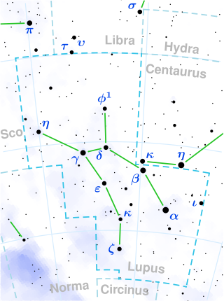 <span class="mw-page-title-main">Alpha Lupi</span> Star in the constellation Lupus