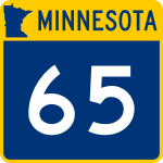 Indicatorul rutier Minnesota State Route 65