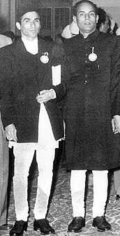 Devkota (right) with poet Madhav Prasad Ghimire