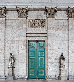 Main entrance of the Basilica of Esztergom (Hungary)