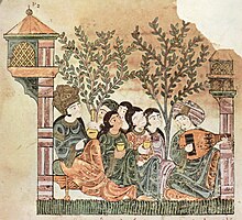 בגנו של זיריאב; ציור בכתב יד מהמאה ה-13