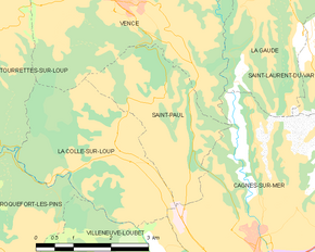 Poziția localității Saint-Paul-de-Vence