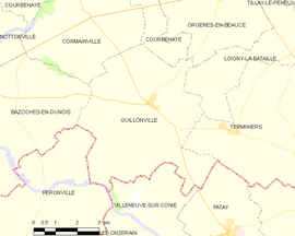 Mapa obce Guillonville