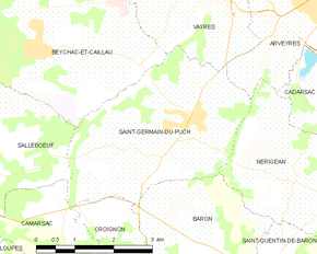 Poziția localității Saint-Germain-du-Puch