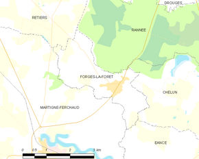Poziția localității Forges-la-Forêt