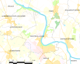 Mapa obce Montreuil-Juigné