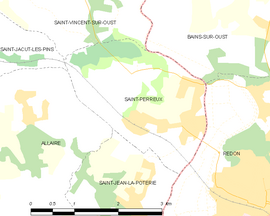 Mapa obce Saint-Perreux