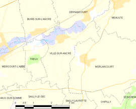 Mapa obce Ville-sur-Ancre