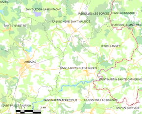 Poziția localității Saint-Laurent-les-Églises