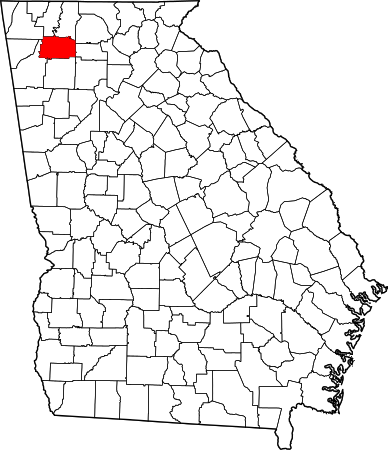 Map of Georgia highlighting Gordon County.svg