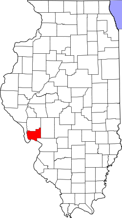 Karte von Jersey County innerhalb von Illinois