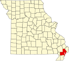 新馬德里縣在密蘇里州的位置