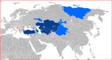 Karte von Turksprachen.svg