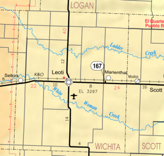 <span class="mw-page-title-main">Marienthal, Kansas</span> Unincorporated community in Wichita County, Kansas