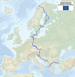 Carte du sentier de randonnée