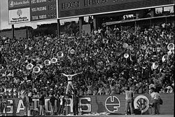 Marching Chiefs performing at the UF game in 1981 Marching Chiefs at UF - 1983Fixed.jpg